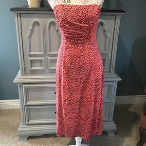 Colorful strapless dress